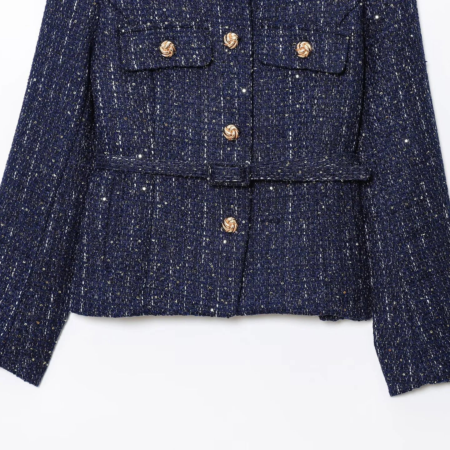 Giacca in Tweed Blu Navy Donna - Image 4