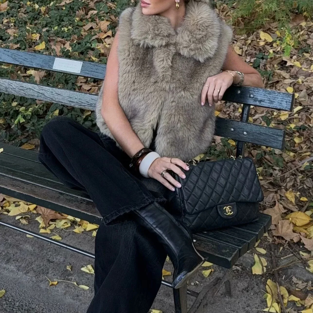 Gilet Smanicato Pelliccia Donna - Image 4