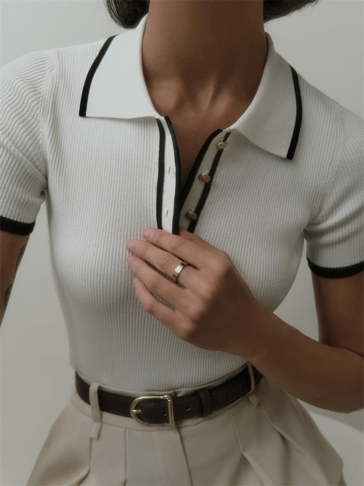 Maglietta Polo Donna - A Ribbed Preppy - Image 11