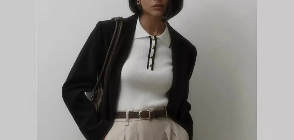 Maglietta Polo Donna - A Ribbed Preppy - Image 12
