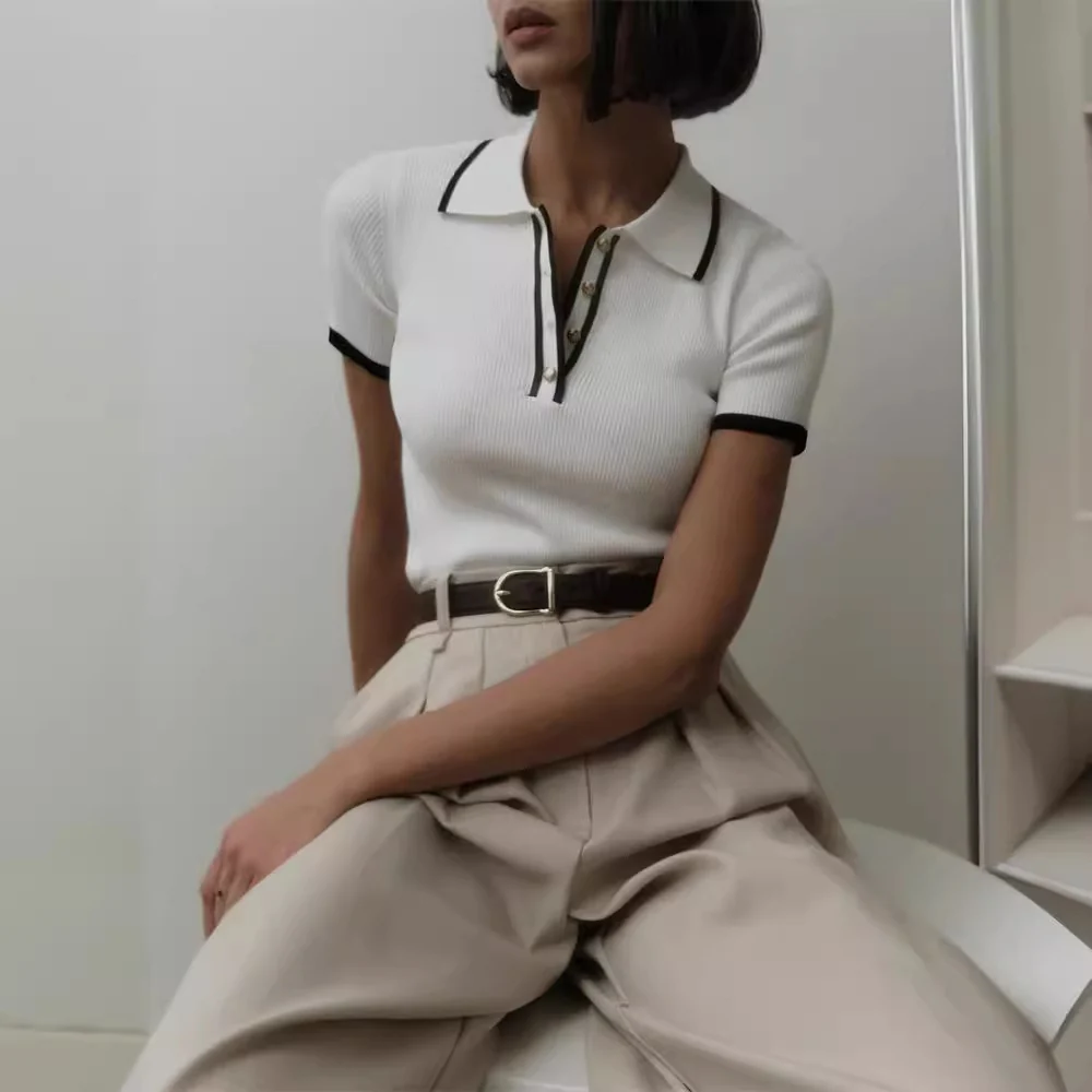 Maglietta Polo Donna - A Ribbed Preppy - Image 3