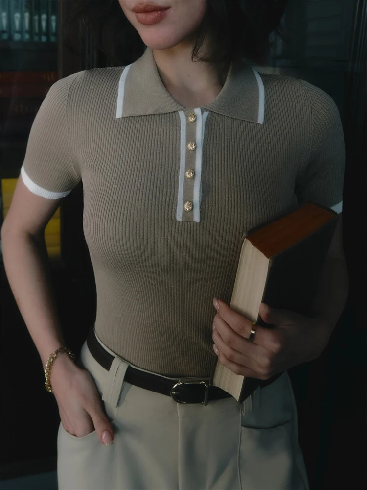 Maglietta Polo Donna - A Ribbed Preppy - Image 6