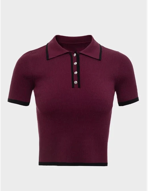 Maglietta Polo Donna - A Ribbed Preppy - Image 8