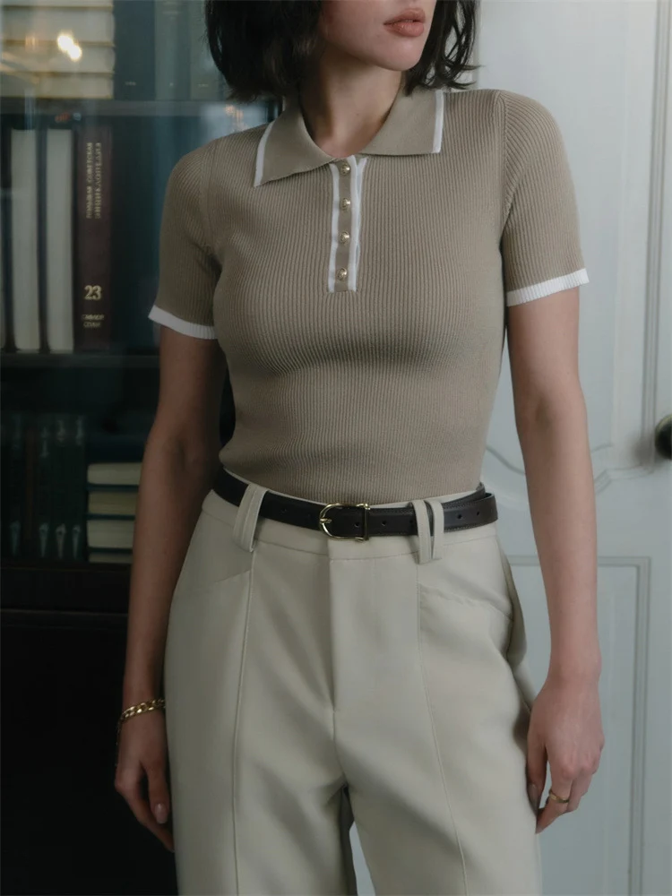 Maglietta Polo Donna - A Ribbed Preppy - Image 9