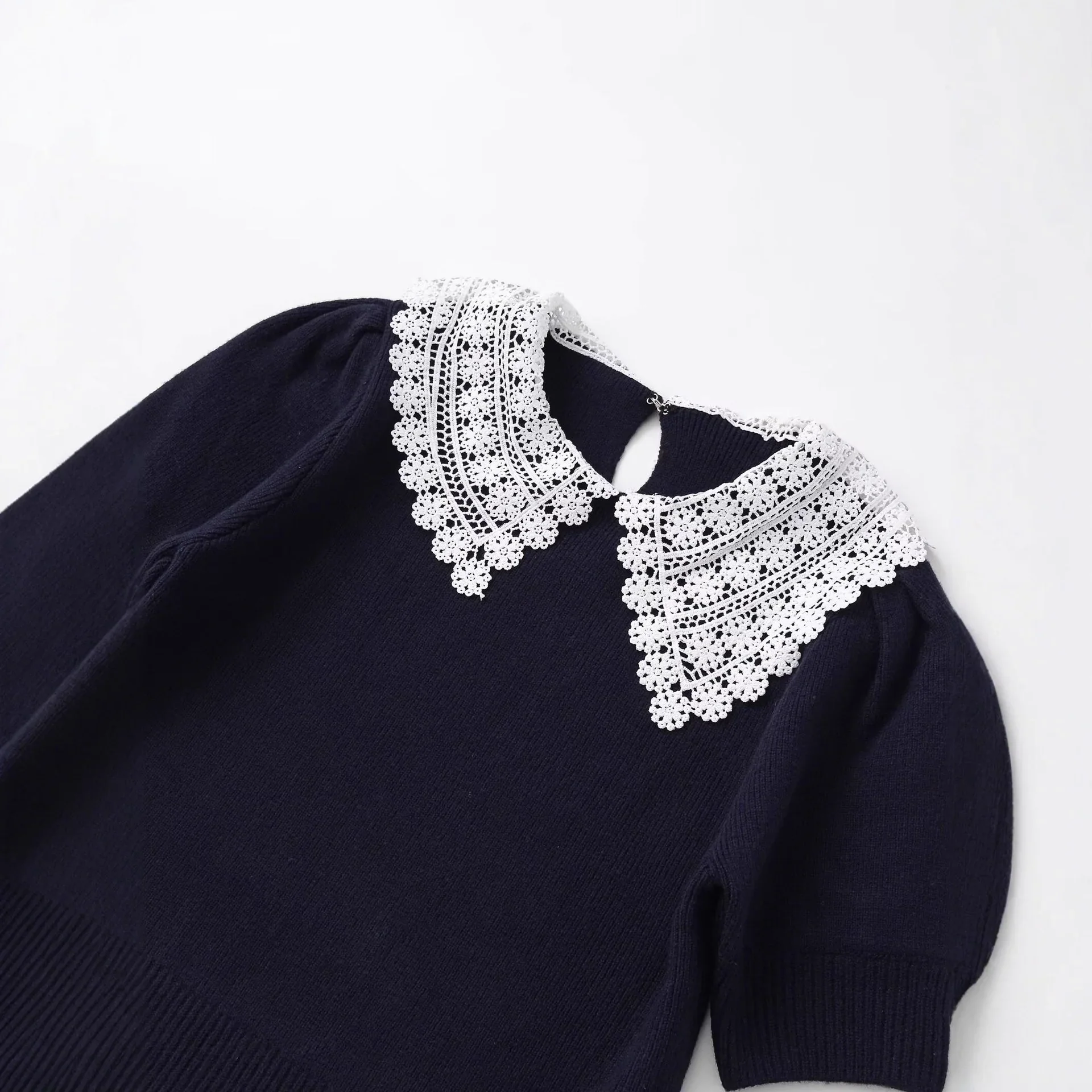 Maglione Donna con Colletto Pizzo - Image 2