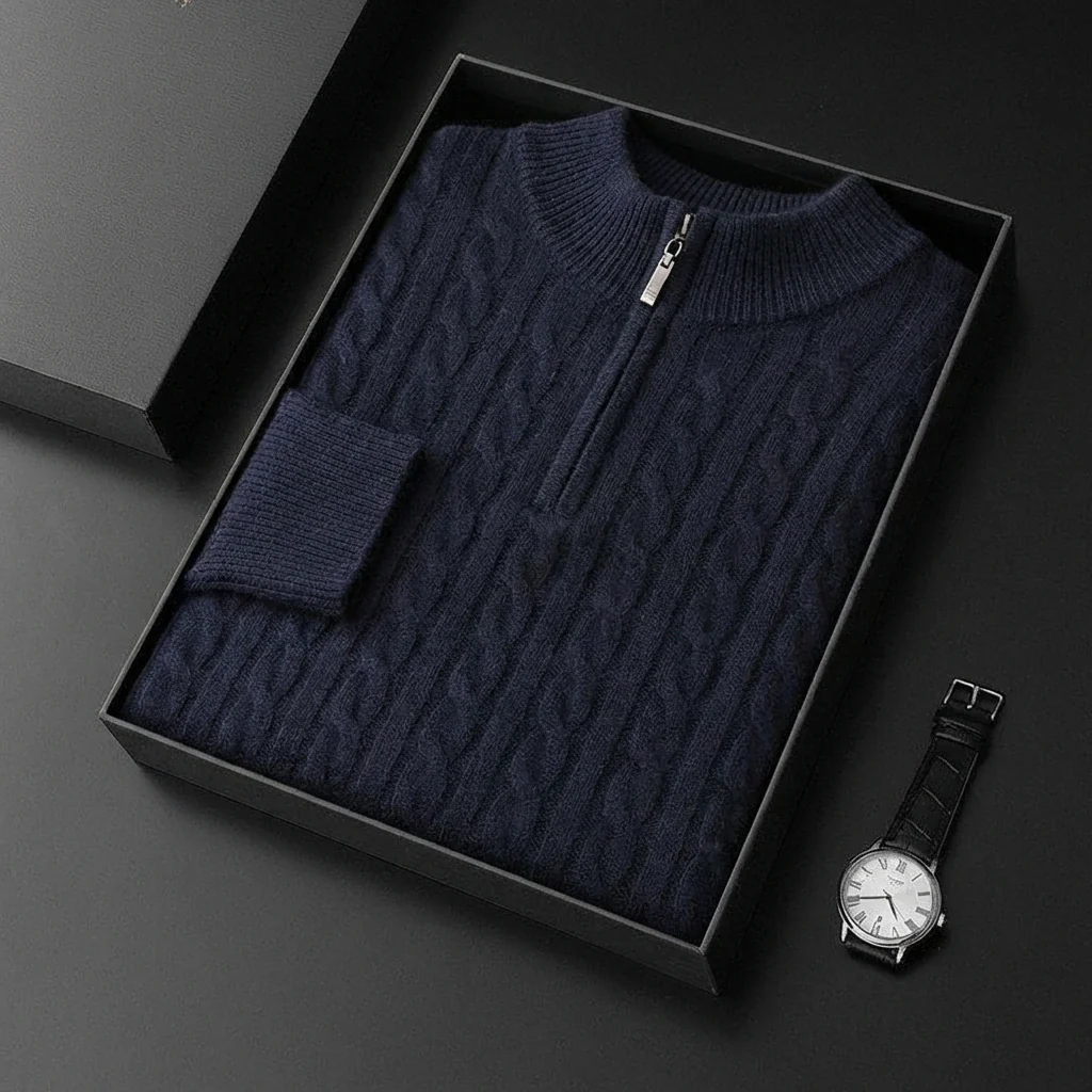 Maglione in Lana Merino Zip - Old Money® - Image 15