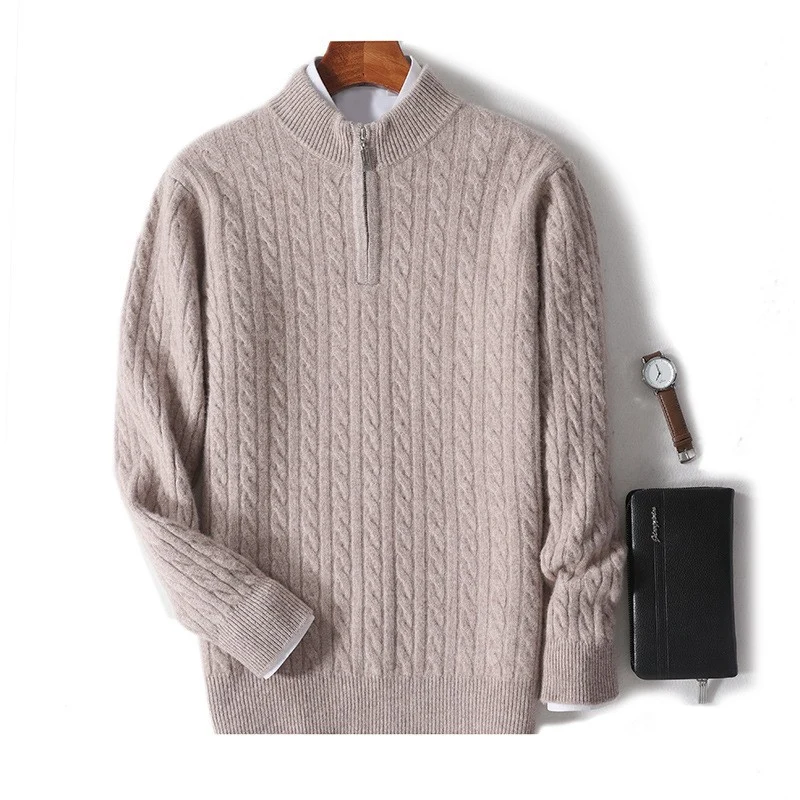 Maglione in Lana Merino Zip - Old Money® - Image 2