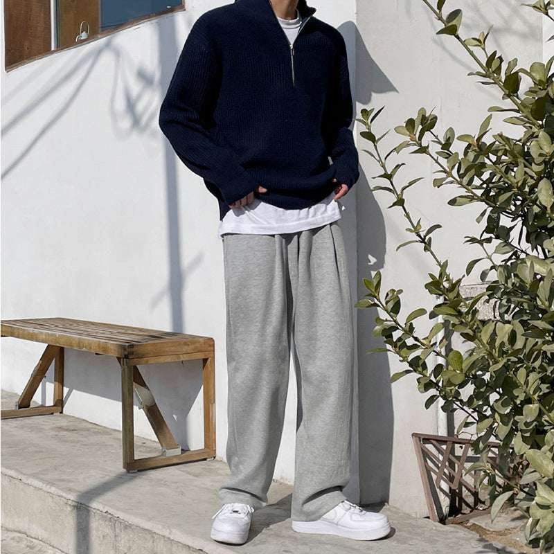 Maglione con Mezza Zip a Collo Alto - Image 4