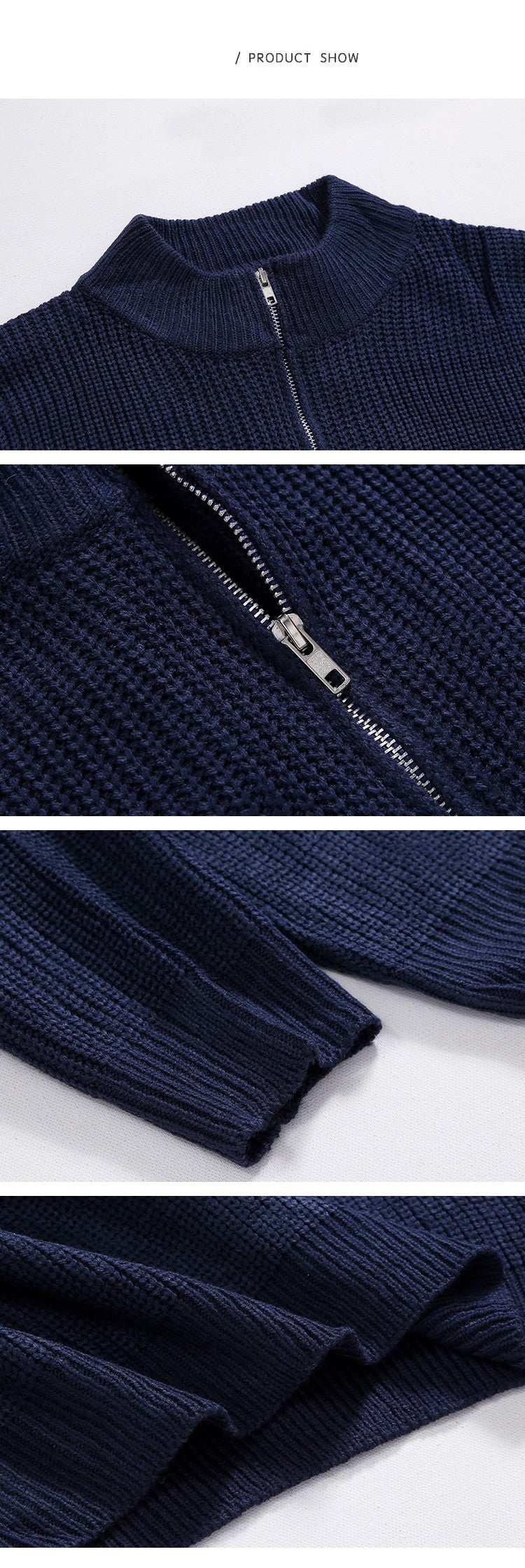 Maglione con Mezza Zip a Collo Alto - Image 7